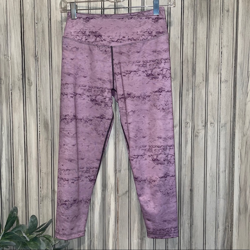 Earth Yoga Purple Crop Leggings